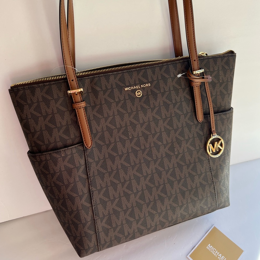 NWT MICHAEL KORS JET SET TRAVEL TZ MEDIUM TOTE
